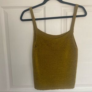 Forever 21 women’s Medium contemporary Mustard Spaghetti Strap top